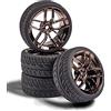 Carson 500900161 - Set di ruote 10 Sp. Design (4) fumo/ch; accessori per modellismo, parti di ricambio, tuning, pneumatici, set di pneumatici
