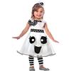 amscan Girls Cute Happy Ghost Halloween Fancy Dress Costume