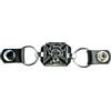 IGUANA CUSTOM CLOTHES Iguana Custom - Estensore per gilet in pelle per motociclisti con decorazione metallica e chiusure a pressione personalizzate Chopper Bobber (teschio croce)