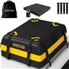 GADLANE Borsa da Tetto per Auto - 425L Box da Tetto Impermeabile per Auto con/senza Portapacchi, con Tappetino Antiscivolo, 4 Cinghie Robuste, Lucchetto a Combinazione, Borsa Portaoggetti (Giallo)