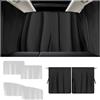 VBGURR Tende per auto, set di tende divisorie per la privacy, tende oscuranti a doppio strato per auto tende divisorie anteriori e posteriori parasole per viaggio, campeggio, pisolino, sonno (argento)