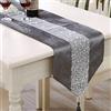 LCHULLE Runner da Tavolo/Tovaglia con Pietre preziose 210 * 33cm Glitter Runner da Tavolo tovaglie Nastro da Tavolo per Festa Matrimonio Banchetto Decorazione per Tavolo Grigio