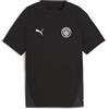 PUMA Manchester City FC Maglia Allenamento Bambini 25/26, Nero (Black x Silver), 140
