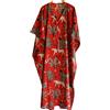INDACORIFY INDACORIFIE Jugle Block Print Women Dress, Abito Indiano Lungo Kaftan Fatto a Mano, Tessuto di Puro Cotone Stitch Kaftan, Abito da Notte da Donna Kimono Art Multi