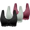 Cocila Confezione da 3 Reggiseni da Donna Senza Ferretto, Sottile Estivo Ice Comfort Top Donna Reggiseno Schiena Scoperta Tezenis Morbido di Base per Grandi Taglie Forti (B, XXXL)