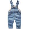 KIDSCOOL SPACE Salopette di Jeans Blu per Neonati e Bambini/Ragazze, Salopette di Jeans,Blu,6-12 Mesi