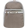 Laura Biagiotti Zaino Donna Linea Rosemin, Dimensioni 32x26x12 cm, Ecopelle Stampa Tapiro e Tinta Unita, Tasche Multiple, Tracolla e Manico in Tessuto Personalizzato Art.LB25S-104-5 (BIANCO)