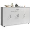Stella Trading Lilly Credenza in bianco moderno comò con cassetto e ampio spazio per soggiorno, sala da pranzo e corridoio, 90 x 70 x 30 cm (larghezza x altezza x profondità), materiale in legno, 118