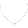 ChicSilver Collana Argento 925 Donna, Collana Donna Argento Cuore con Iniziale Lettera W Lunga 41+5CM, Ciondolo Lettera Ragazza Amicizia Idee Regalo per Compleanno Anniversario Natale