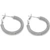 Vestopazzo orecchini cerchio molla placcati in argento.Misura diametro 2,8 cm.Nickel tested,lavorazione artigianale.Unisex