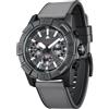findtime Orologio da uomo a energia solare analogico al quarzo intrecciato traspirante lancette luminose impermeabili stile militare tattico minimalista tattico, Nero
