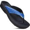 AEROTHOTIC, Donne - Comodo sandalo infradito ortesico (US Women 6, Crystal Blu)