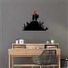 Wallity Hanah Home Elegante accessorio decorativo da parete in metallo, 52 x 70 cm, 100% metallo (1,5 mm), nero e rosso, facile da montare a parete, perfetto per arredamento moderno