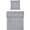 Möve Luxury - Set di biancheria da letto 155 x 220 cm + federa 80 x 80 cm, 100% cotone, colore grigio