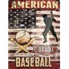 I&S / Les collections rétro Placca in metallo goffrato 20 x 15 cm Sport university us base ball