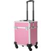 Donened Valigetta cosmetica trolley, 34 x 24 x 41 cm, da viaggio, per truccatori, parrucchieri, estetisti, ecc, Colore: rosa., 34*24*41cm/13.39*9.45*16.14in, moderno
