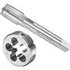 CoCud Set Rubinetti e Matrici, M14 x 1 Filettatura, Metrico Acciaio Alta Velocità Macchina Rubinetto per Vite & Kit Utensili per Stampi Tondi - (per Riparazione), 1 set