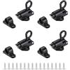 Prmape Prampe 4 Pezzi Chiavistello a Molla, Automatico Porta in Lega di Alluminio, Sicurezza Chiusura a Molla con 16pcs Viti Chiavistello per Porta per Finestre, Armadietti, Porte in Legno