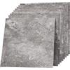 zenlavia 30 x 30 cm, rivestimento per pavimenti in PVC, autoadesiva, effetto marmo, effetto piastrelle, in vinile, impermeabile e durevole, per soggiorno, cucina, bagno, balcone, grigio, 20 piastrelle da 1,8