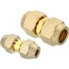 PATIKIL Set Connettore per Giunto di Estensione Tubo, 2pz Adattatore Accoppiamento Tubi Rame AC Saldatura Gratuita con Dadi Svasati Tubo Rame Diametro 1/4 e 5/8 HVAC Refrigerazione