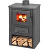 FRASCHETTI STUFA A LEGNA K-LINE KOINE COLORE ANTRACITE 7 KW