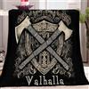 Generic Coperta in Ascia Vichinga D'Epoca Modello per divano letto grande, morbida, leggera e soffice coperta in pile di flanella per tutte le stagioni 127 x 152 cm, Nero Marrone