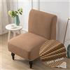 Highdi Fodera Copripoltrona Senza Braccioli Elasticizzato, Jacquard Copridivano Coprisedie Accent con Schienale 1 Posto Lavabili Removibili Coprisedia per Sala da Pranzo Soggiorno (Cammello)