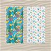 Daunex Mare Blu, Telo Mare in Microfibra Compact Dry - Saving Space - con Stampa Double Face