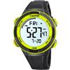 Calypso Watches Calypso Orologio Digitale Uomo Gomma Nera - 10 ATM, Data, Cronografo, Doppio Fuso, Luce, Allarme, 12/24 h - K5780/1 Flash Time