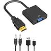 SELURK Adattatore HDMI a VGA 1080p (Maschio a Femmina) - Convertitore HDMI a VGA per Computer, Desktop, Laptop, PC, Monitor, Proiettore, HDTV, Chromebook, Raspberry Pi, Xbox, Roku - Cavo Alta Definizione