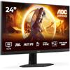 AOC Gaming Monitor 24G4HRE 23.8 pollici, 1920x1080, FHD, 200Hz, Fast IPS Panel, 0.5ms MPRT, Speakers, (HDMI2x 2.0 DP 1x 1.4) Adaptive Sync, HDR10, G-Sync Compatible, Nero