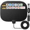 TE-Voze 2025 Nuovo Potente Amplificatore Interno dell'Antenna TV, 600KM Gamma 360° Ricezione del Segnale Antenna TV Digitale per 1080P 4K Tutte le Vecchie e Smart HDTV DTT DVB-T/DVB-T 2, 10M Cavo Coassiale