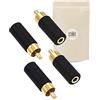 Adaptout 4x Adattatore da spina RCA maschio a presa mini jack 3.5mm femmina - placcato oro 18K - Adaptout marca francese