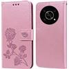 PKQTOP Cover per Honor Magic4 Lite 5G/4G Custodia,Carta Fessura,Supporto Stand,Silicone TPU,Flip Protettiva Case per Honor Magic 4 Lite