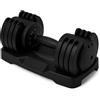 Amazon Basics Manubrio regolabile, 12 kg, 5 pesi, manubrio singolo