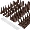 OFFCUP in plastica, 1,8 m / 8 Pezzi, dissuasori Anti-Uccelli con 10 Fascette, dissuasori Anti-piccioni, dissuasore per Uccelli per Balcone, Tetto, Giardino, dissuasore per piccioni, Marrone