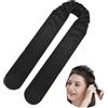 Leikedun Bigodino Lungo per Boccoli,Bigodini Flessibili per Capelli Senza Calore,Bigodini Morbidi Per Dormire,Fascia Bigodino Capelli Grandi per Volume,Heatless Waves Curlers per Capelli Medi Lunghi (Nero, M)