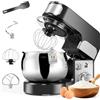 Kiseely Impastatrice planetaria, 4 litri, 700 W, 6 velocità, con coperchio versatore, ciotola in acciaio inox, ganci per impastare e fruste per condimenti, glassa, meringhe e altro ancora (CY1)