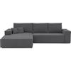 IDOHOME 185x294 Divano Angolare 3 Posti con Contenitore - Divano Letto Angolare con Funzione Letto (140x244 cm) - Sinistra