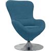 vidaXL Poltrona a Uovo in Velluto Blu di, girevole, con un design moderno perfetta per il soggiorno. È comoda ed elegante, ideale come poltrona singola per un lounge contemporaneo e un arredamento e