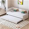 FOERPL Divano letto convertibile 90 x 200 cm, divano letto 2 posti tessuto in velluto letto singolo estraibile letto matrimoniale telaio letto allungabile letto imbottito letto divano letto
