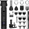 Surker Regolabarba uomo Rasoio Elettrico Barba Capelli Corpo Macchinetta per Barba Beard Trimmer Clipper Kit T-Blade Rasoio per Capelli 7 in 1，Nero