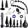 BDSMYEE 16 PCS Plug Analesex Kit, Donna Uomo Anale Plug con vibrazione, Plug per Adulti Sextoy, SM bondage fetish Anal Sesso Giocattoli Donne Uomo Coppia