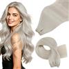 Hetto Extension Capelli Veri Tessitura 40cm 80g Biondo Cenere