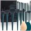 DUcare Set di pennelli per trucco 17 pezzi con tappetino per la pulizia delle spazzole e spugna per il trucco Kit professionale per cipria in polvere per ombretti in polvere Confezione regalo