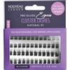Nouveau Lashes Ciglia finte a ciuffetti pre-incollate, riutilizzabili e personalizzabili, lunghezza 8, 10, 12, 14 mm, 44/48 ciuffetti per confezione (naturale 01)