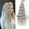 MLETULIPSCrochet ExtensionsHair Soft Synthetic Bohemian Curly Water Wave Braids for Women (T10/56C#, 20 inch/3 pack)