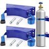 TECWAP 2 supporti per serbatoio di propano, staffa da parete per bombola del gas, in ABS resistente, con viti e catena di sicurezza supportata da 10,2 cm a 30,5 cm, per cilindri, confezione da 2 (blu)