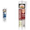 Pattex Bundle PATTEX Bagni&Cucine Original Silicone Bianco, Resistente alla Muffa, cartuccia da 280ml & Pattex Silicone Sigillante Finestre Infissi, per Interni ed Esterni, Inodore, cartuccia da 280ml