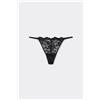 Tezenis Perizoma Con Fianchetto Tanga Pizzo Eternal Cotton Donna Nero